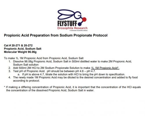 Propionic Acid Protocol